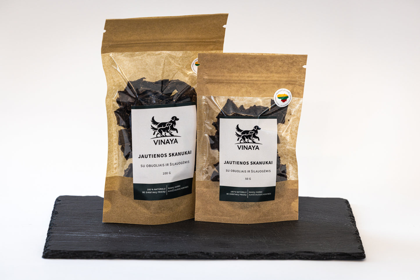 Beef treats with apples and blueberries