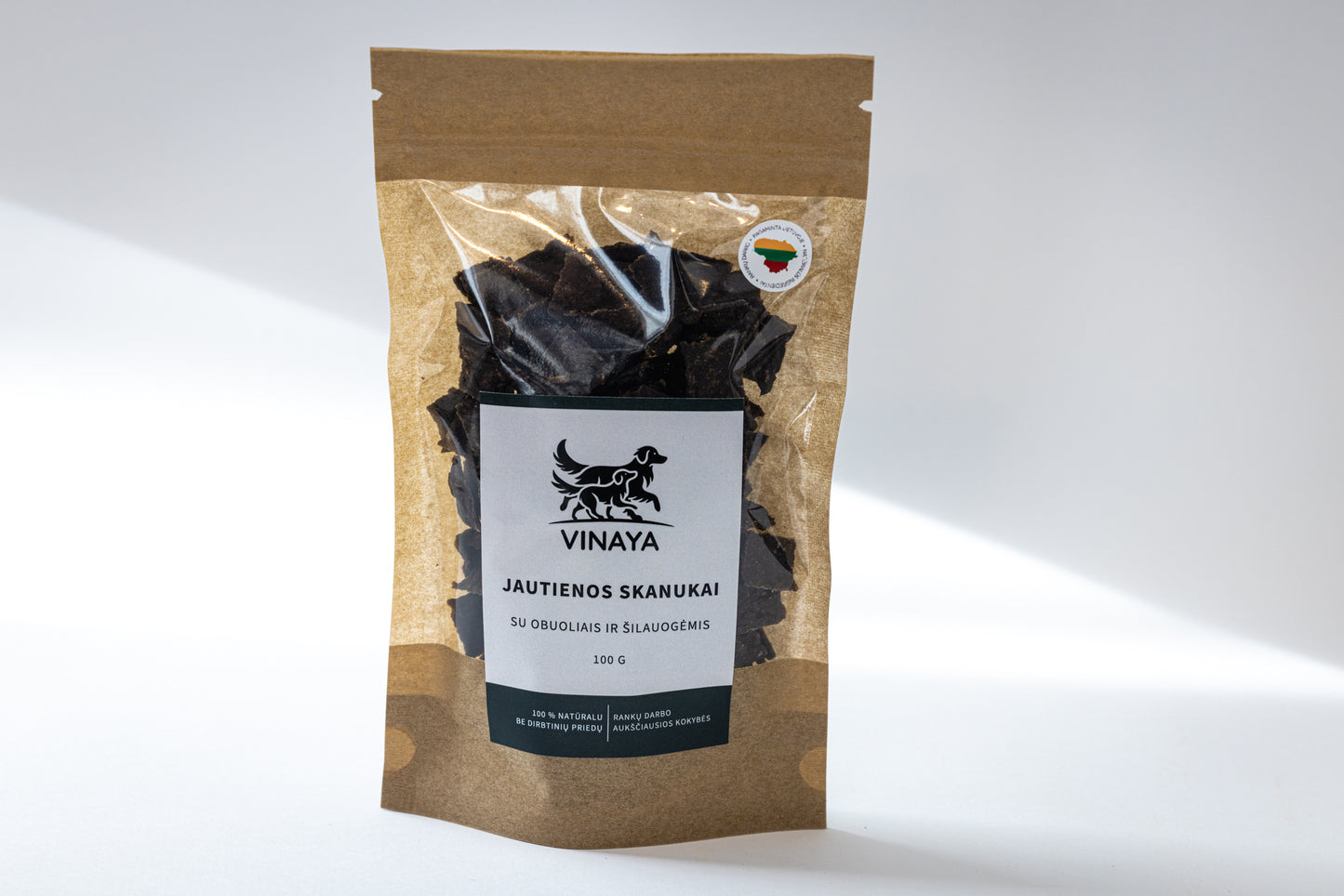 Beef treats with apples and blueberries