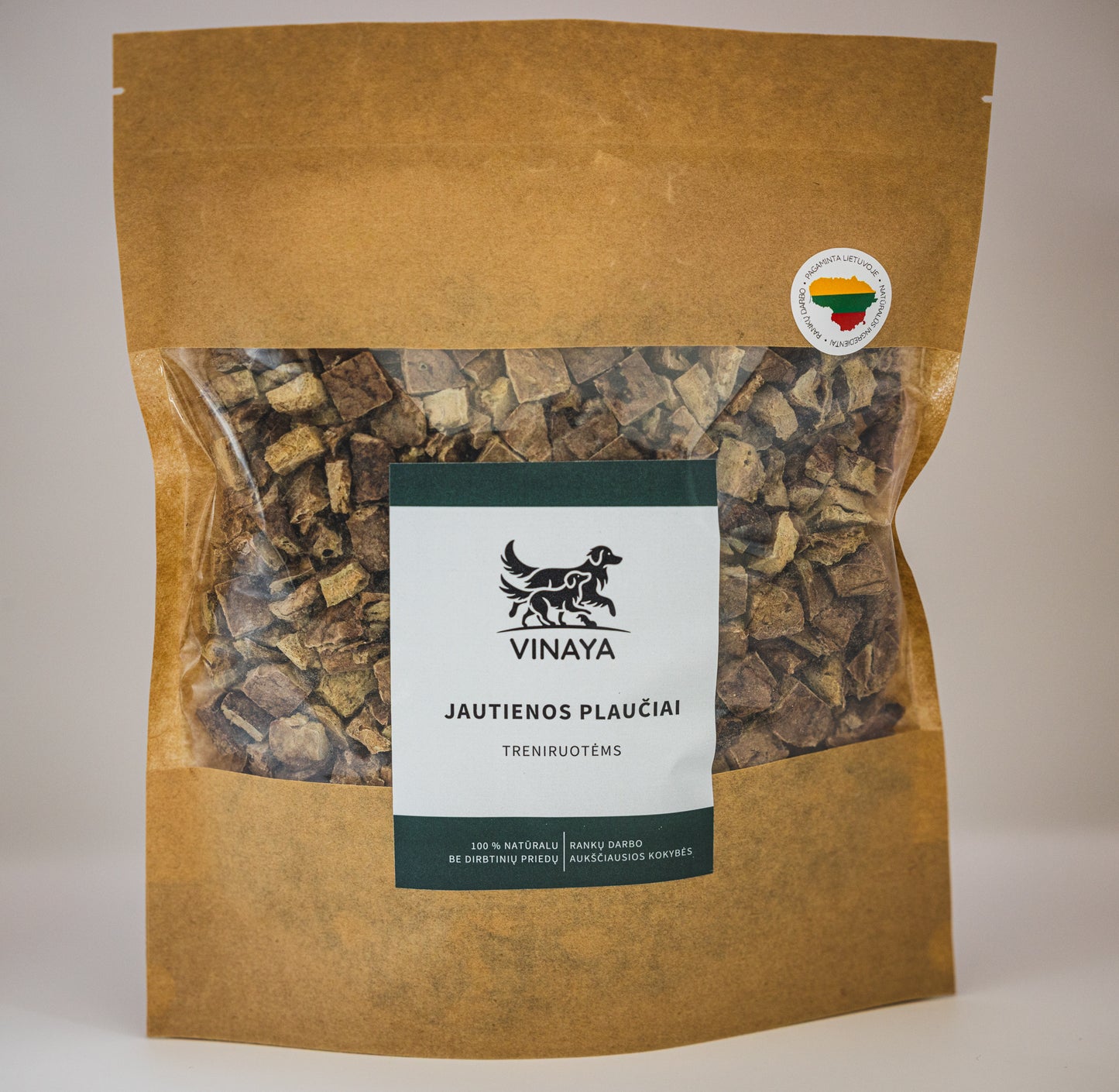 Dehydrated beef lungs for training